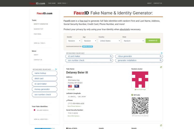 Fake Credit Card Generator with Name and Address 2023: FauxID