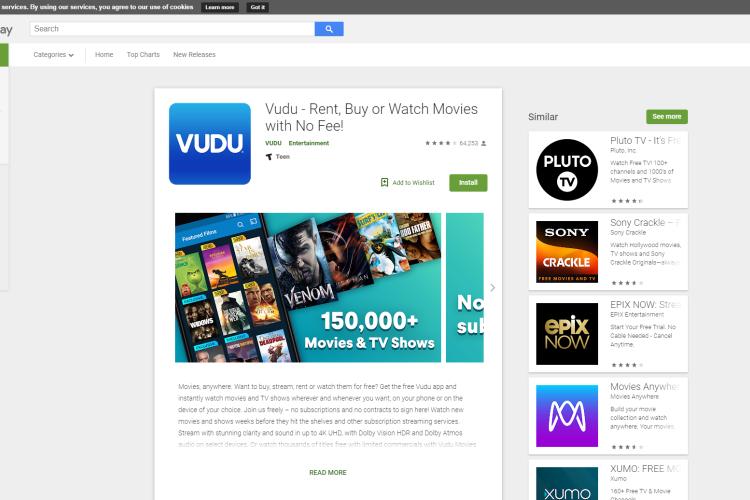 7 Best Free Movie Streaming Apps for Android 2023: Vudu