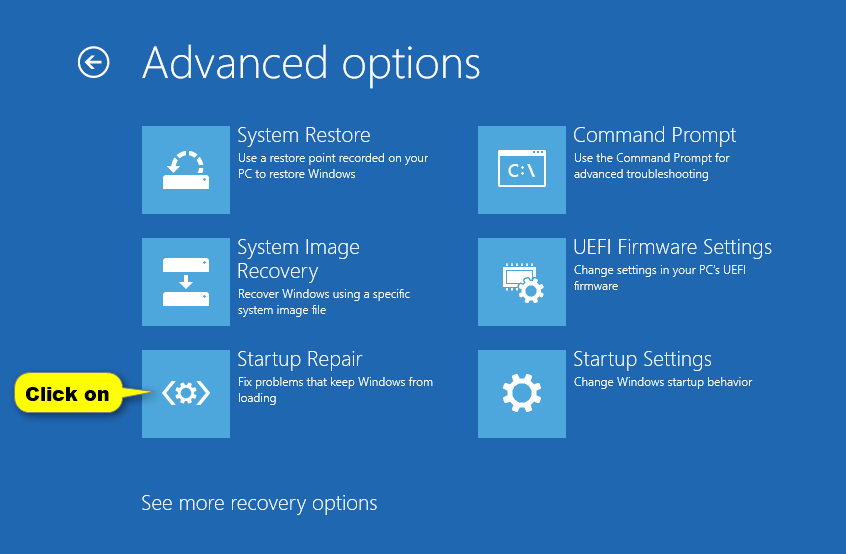 Windows 10 won't boot Startup repair