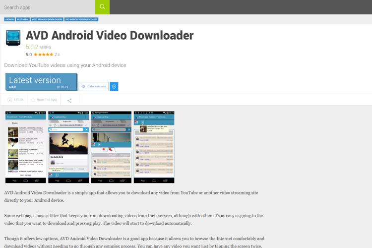 Android Video Downloader (AVD)