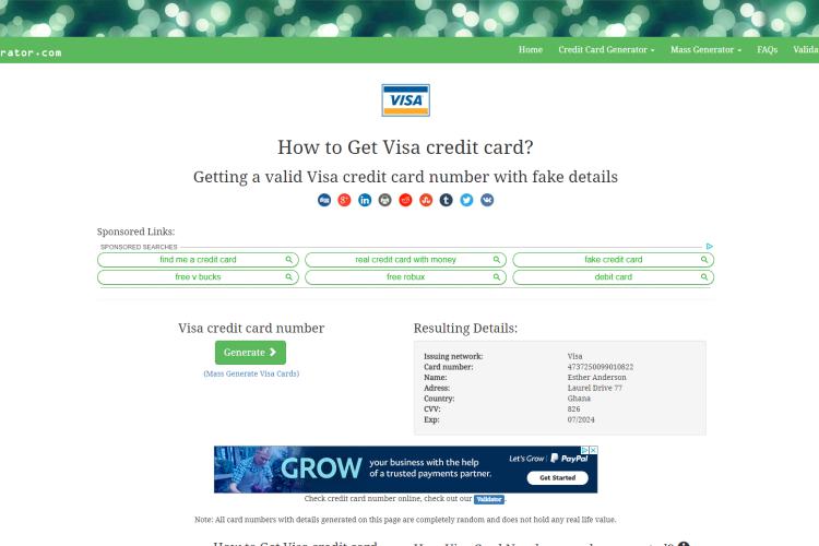 Free Credit Card Numbers In Roblox