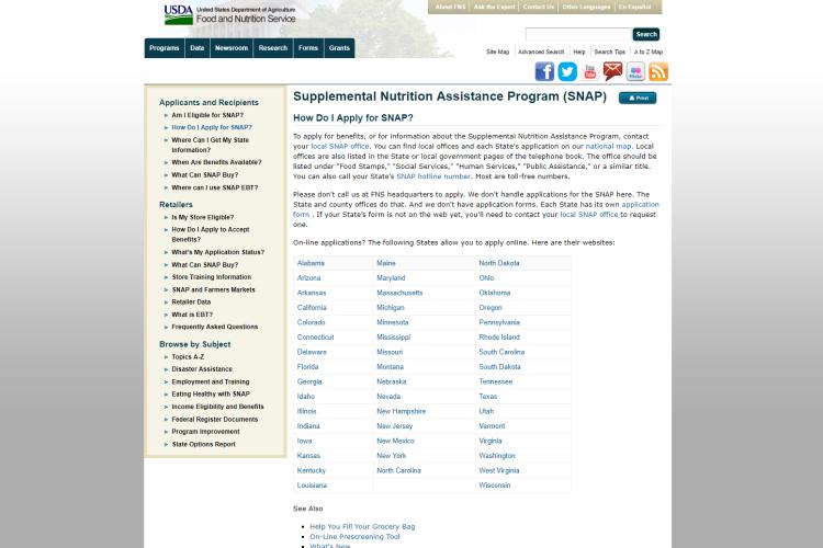 Supplemental Nutrition Assistance Program