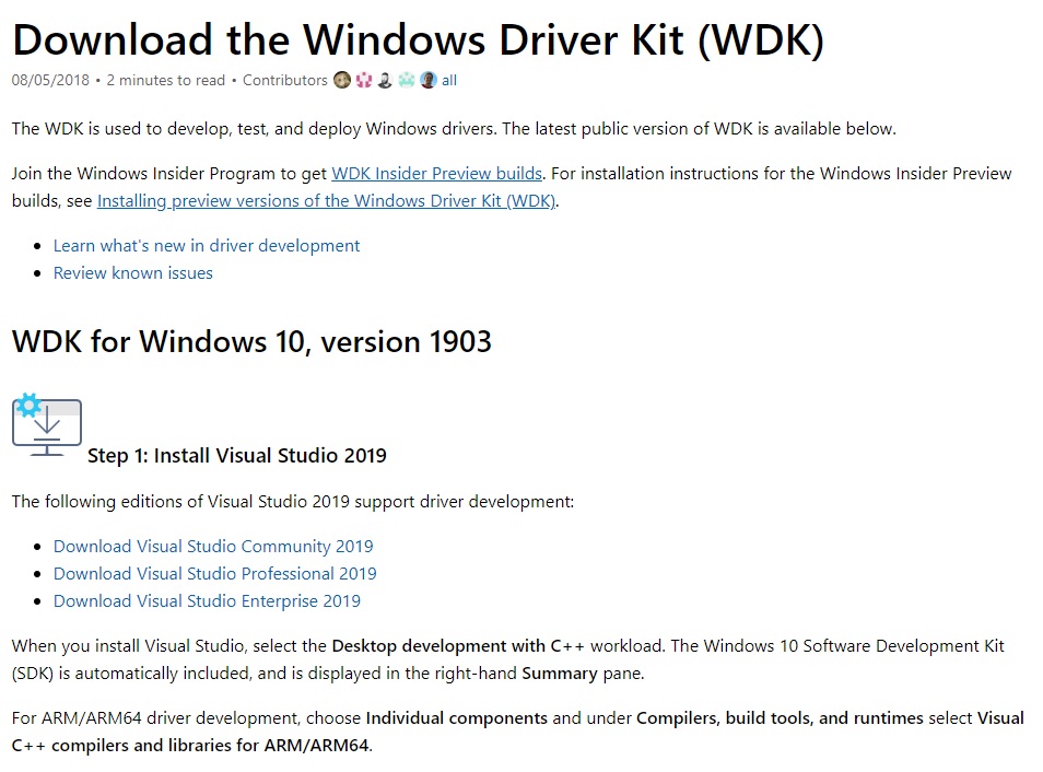 Drivers & Processes with Windows 10 Memory Usage