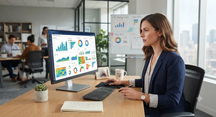 Best business intelligence tools for small businesses dashboard showing revenue and KPI charts