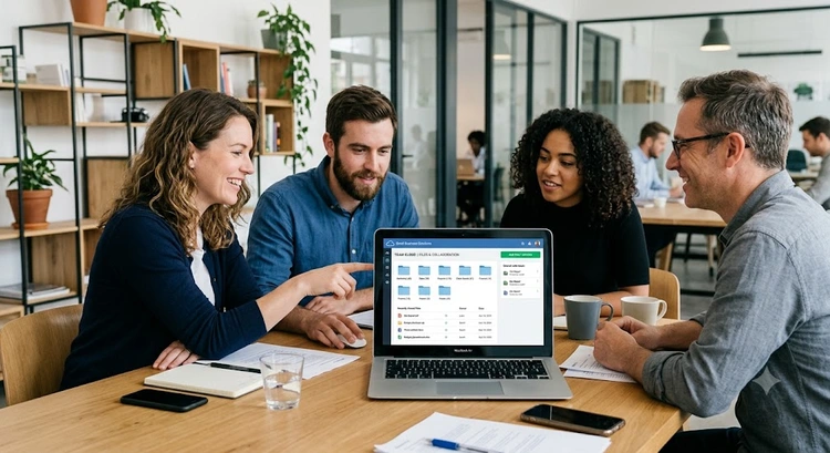 Best cloud storage for small business — dashboard comparison of leading platforms