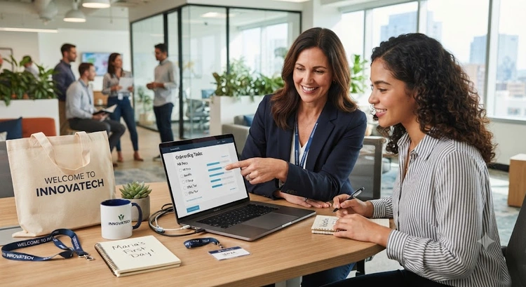 Best employee onboarding software HR dashboard showing task workflows and new hire portal