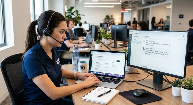 Best knowledge base software for customer support teams dashboard showing article analytics and search metrics