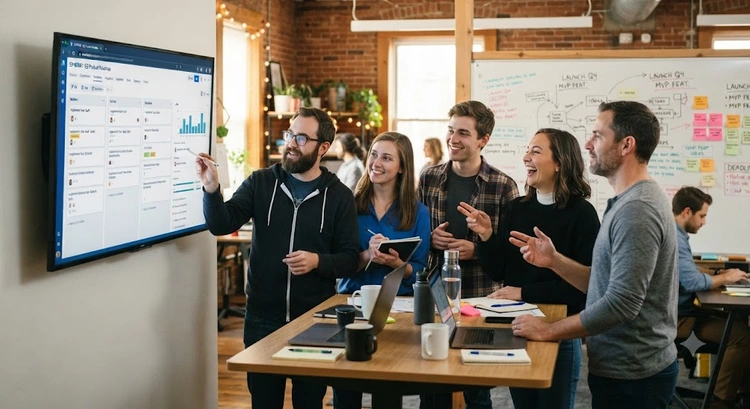 Best team collaboration software for startups dashboard overview showing Notion, ClickUp, Asana, and Slack