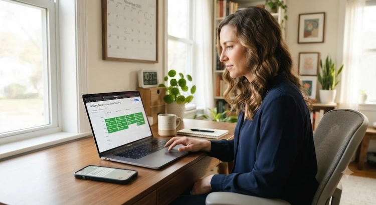 Calendly review — scheduling interface showing available time slots and booking link