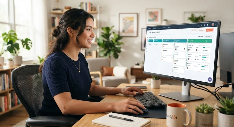 How to build a sales pipeline in HubSpot CRM — deal stages and pipeline board view