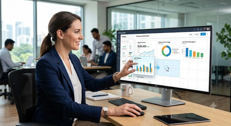 Customize Zoho CRM dashboards for sales team performance tracking