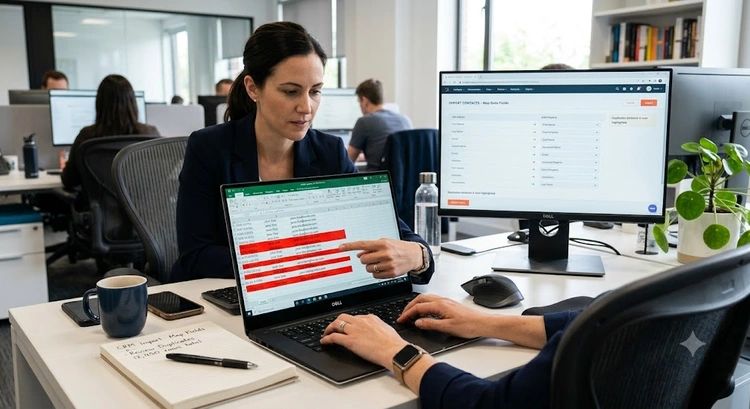 import contacts switching CRM systems — structured data migration workflow